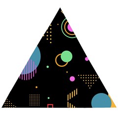 Colartive, Aesthetic, Amoled, Black, Colorful, Desenho Wooden Puzzle Triangle by kyorashop23