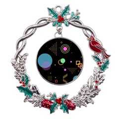 Colartive, Aesthetic, Amoled, Black, Colorful, Desenho Metal X mas Wreath Holly Leaf Ornament