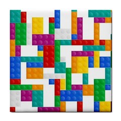 Colorful Bricks, Bricks, Colorful, Colors, Games, Lego, Rainbow Tile Coaster by kyorashop23