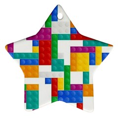 Colorful Bricks, Bricks, Colorful, Colors, Games, Lego, Rainbow Ornament (star)