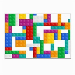 Colorful Bricks, Bricks, Colorful, Colors, Games, Lego, Rainbow Postcard 4 x 6  (pkg Of 10) by kyorashop23