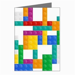 Colorful Bricks, Bricks, Colorful, Colors, Games, Lego, Rainbow Greeting Cards (pkg Of 8)