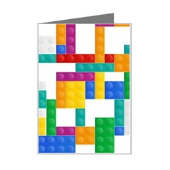 Colorful Bricks, Bricks, Colorful, Colors, Games, Lego, Rainbow Mini Greeting Card by kyorashop23