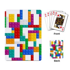 Colorful Bricks, Bricks, Colorful, Colors, Games, Lego, Rainbow Playing Cards Single Design (rectangle)