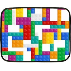 Colorful Bricks, Bricks, Colorful, Colors, Games, Lego, Rainbow Fleece Blanket (mini) by kyorashop23