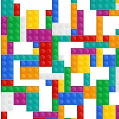 Colorful Bricks, Bricks, Colorful, Colors, Games, Lego, Rainbow Play Mat (square) by kyorashop23