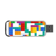 Colorful Bricks, Bricks, Colorful, Colors, Games, Lego, Rainbow Portable Usb Flash (two Sides) by kyorashop23