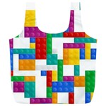 Colorful Bricks, Bricks, Colorful, Colors, Games, Lego, Rainbow Full Print Recycle Bag (XL) Front