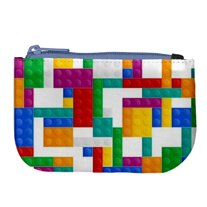 Colorful Bricks, Bricks, Colorful, Colors, Games, Lego, Rainbow Large Coin Purse