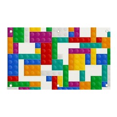 Colorful Bricks, Bricks, Colorful, Colors, Games, Lego, Rainbow Banner And Sign 5  X 3  by kyorashop23