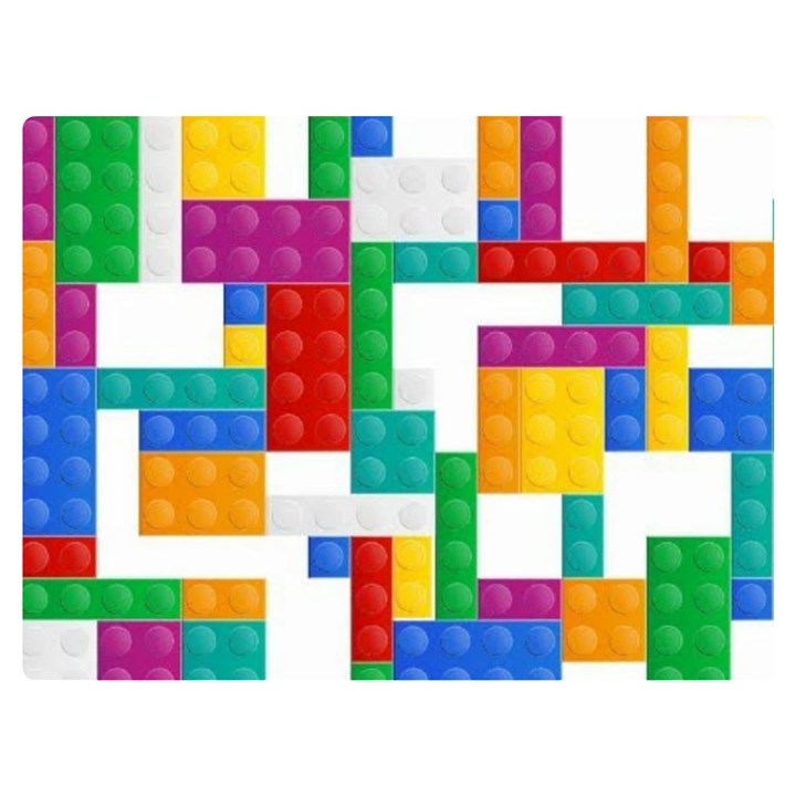 Colorful Bricks, Bricks, Colorful, Colors, Games, Lego, Rainbow Two Sides Premium Plush Fleece Blanket (Baby Size)