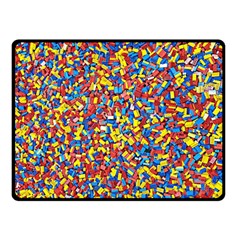 Colorful Lego Texture Lego Bricks Two Sides Fleece Blanket (small) by kyorashop23