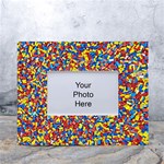 Colorful Lego Texture Lego Bricks White Tabletop Photo Frame 4 x6  Front