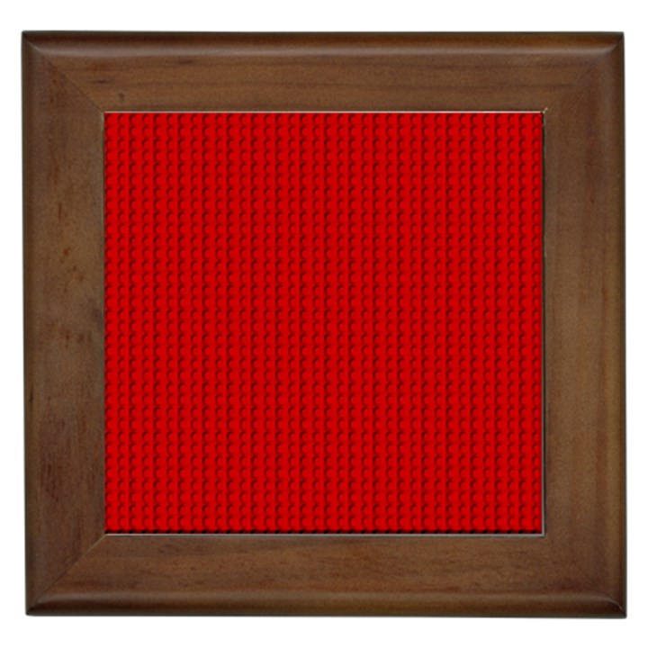 Ed Lego Texture Macro, Red Dots Background, Lego Framed Tile