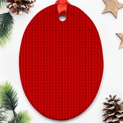 Ed Lego Texture Macro, Red Dots Background, Lego Ornament (oval)