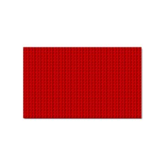 Ed Lego Texture Macro, Red Dots Background, Lego Sticker (rectangular) by kyorashop23