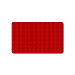 Ed Lego Texture Macro, Red Dots Background, Lego Magnet (name Card) by kyorashop23