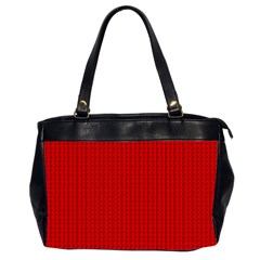 Ed Lego Texture Macro, Red Dots Background, Lego Oversize Office Handbag (2 Sides) by kyorashop23