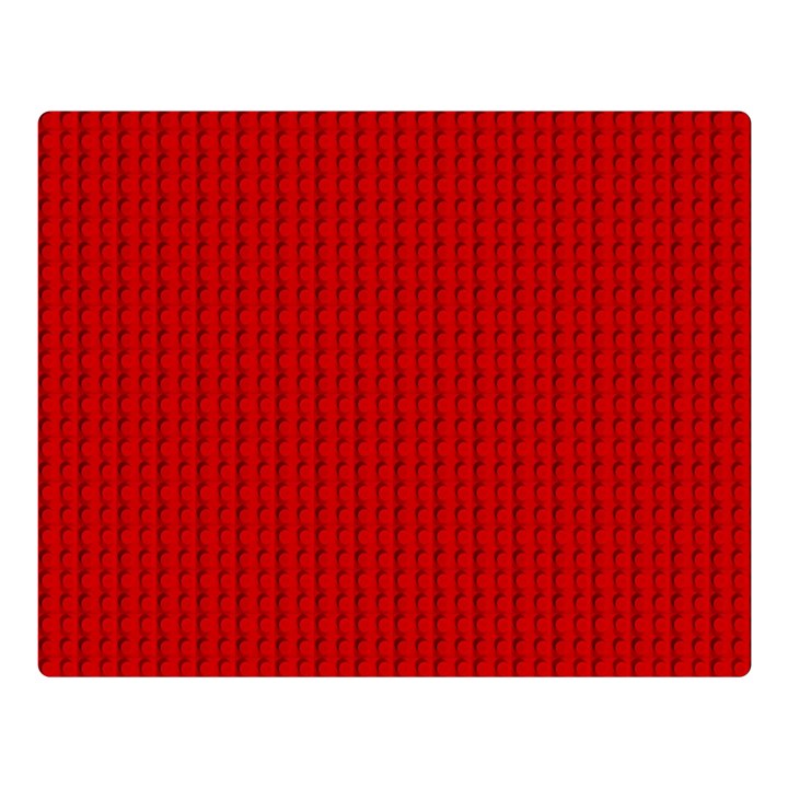 Ed Lego Texture Macro, Red Dots Background, Lego Two Sides Premium Plush Fleece Blanket (Large)