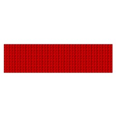 Ed Lego Texture Macro, Red Dots Background, Lego Oblong Satin Scarf (16  X 60 ) by kyorashop23