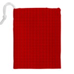 Ed Lego Texture Macro, Red Dots Background, Lego Drawstring Pouch (5XL) Back