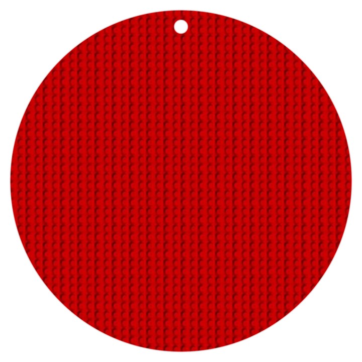 Ed Lego Texture Macro, Red Dots Background, Lego UV Print Acrylic Ornament Round