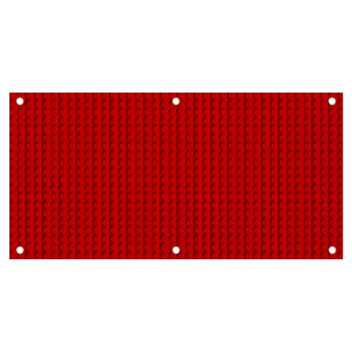 Ed Lego Texture Macro, Red Dots Background, Lego Banner and Sign 4  x 2 