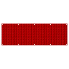 Ed Lego Texture Macro, Red Dots Background, Lego Banner And Sign 12  X 4  by kyorashop23