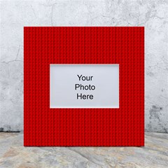 Ed Lego Texture Macro, Red Dots Background, Lego White Box Photo Frame 4  X 6  by kyorashop23