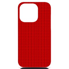 Ed Lego Texture Macro, Red Dots Background, Lego Iphone 14 Pro Black Uv Print Case by kyorashop23