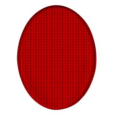 Ed Lego Texture Macro, Red Dots Background, Lego Oval Glass Fridge Magnet (4 Pack) by kyorashop23