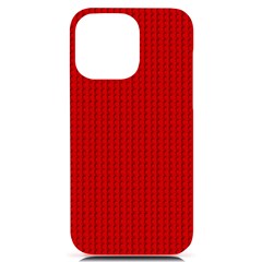 Ed Lego Texture Macro, Red Dots Background, Lego Iphone 14 Pro Max Black Uv Print Case by kyorashop23