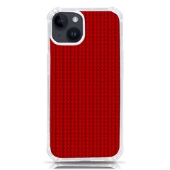 Ed Lego Texture Macro, Red Dots Background, Lego Iphone 14 Tpu Uv Print Case by kyorashop23