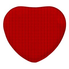 Ed Lego Texture Macro, Red Dots Background, Lego Heart Glass Fridge Magnet (4 Pack) by kyorashop23