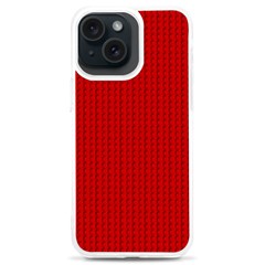 Ed Lego Texture Macro, Red Dots Background, Lego Iphone 15 Plus Tpu Uv Print Case