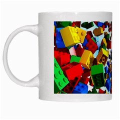 Falling Lego Bricks, Desenho White Mug by kyorashop23