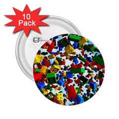 Falling Lego Bricks, Desenho 2 25  Buttons (10 Pack)  by kyorashop23