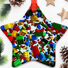 Falling Lego Bricks, Desenho Ornament (star)