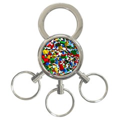 Falling Lego Bricks, Desenho 3-ring Key Chain by kyorashop23