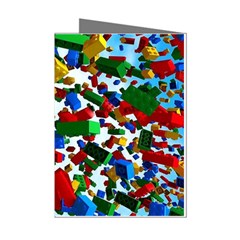 Falling Lego Bricks, Desenho Mini Greeting Cards (pkg Of 8) by kyorashop23