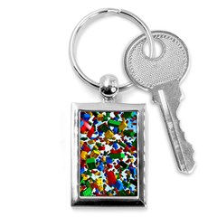 Falling Lego Bricks, Desenho Key Chain (rectangle) by kyorashop23