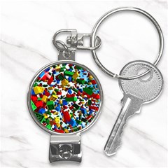 Falling Lego Bricks, Desenho Nail Clippers Key Chain by kyorashop23