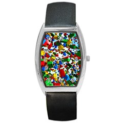 Falling Lego Bricks, Desenho Barrel Style Metal Watch by kyorashop23