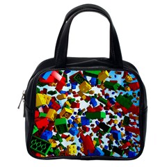 Falling Lego Bricks, Desenho Classic Handbag (one Side) by kyorashop23