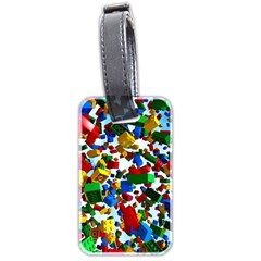 Falling Lego Bricks, Desenho Luggage Tag (two Sides) by kyorashop23