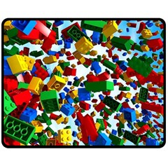 Falling Lego Bricks, Desenho Fleece Blanket (medium) by kyorashop23