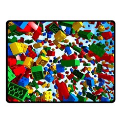 Falling Lego Bricks, Desenho Two Sides Fleece Blanket (small) by kyorashop23