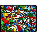 Falling Lego Bricks, Desenho Two Sides Fleece Blanket (Large) 80 x60  Blanket Front