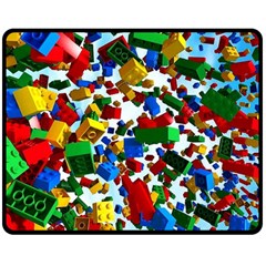 Falling Lego Bricks, Desenho Two Sides Fleece Blanket (medium) by kyorashop23