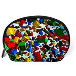 Falling Lego Bricks, Desenho Accessory Pouch (Large) Back